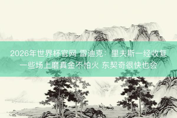 2026年世界杯官网 雷迪克：里夫斯一经收复一些场上磨真金不怕火 东契奇很快也会