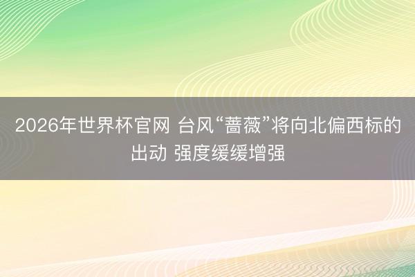 2026年世界杯官网 台风“蔷薇”将向北偏西标的出动 强度缓缓增强