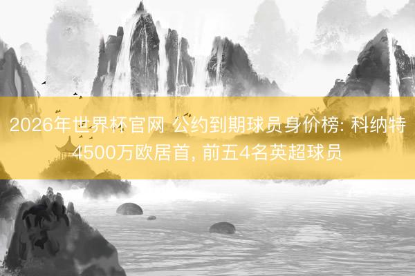 2026年世界杯官网 公约到期球员身价榜: 科纳特4500万欧居首， 前五4名英超球员