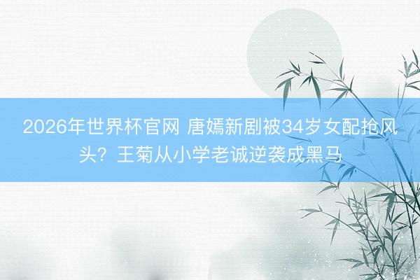 2026年世界杯官网 唐嫣新剧被34岁女配抢风头？王菊从小学老诚逆袭成黑马